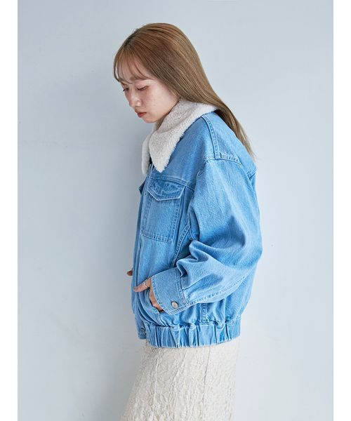 SNIDEL（スナイデル）の「ライナーブルゾン（ブルゾン・レディース・ブラック/ライトブルー/ホワイト・F）」の7枚目の写真