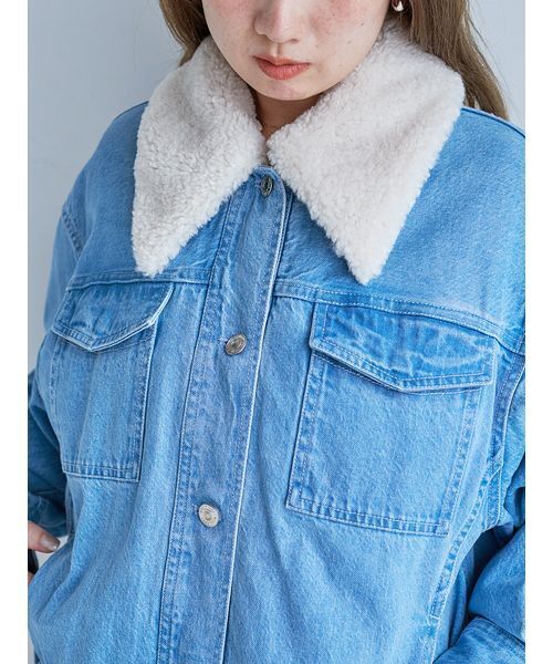 SNIDEL（スナイデル）の「ライナーブルゾン（ブルゾン・レディース・ブラック/ライトブルー/ホワイト・F）」の8枚目の写真