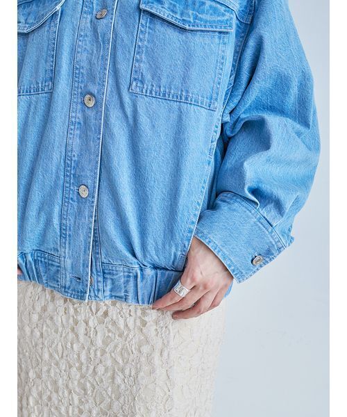 SNIDEL（スナイデル）の「ライナーブルゾン（ブルゾン・レディース・ブラック/ライトブルー/ホワイト・F）」の9枚目の写真