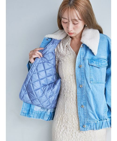 SNIDEL（スナイデル）の「ライナーブルゾン（ブルゾン・レディース・ブラック/ライトブルー/ホワイト・F）」の16枚目の写真