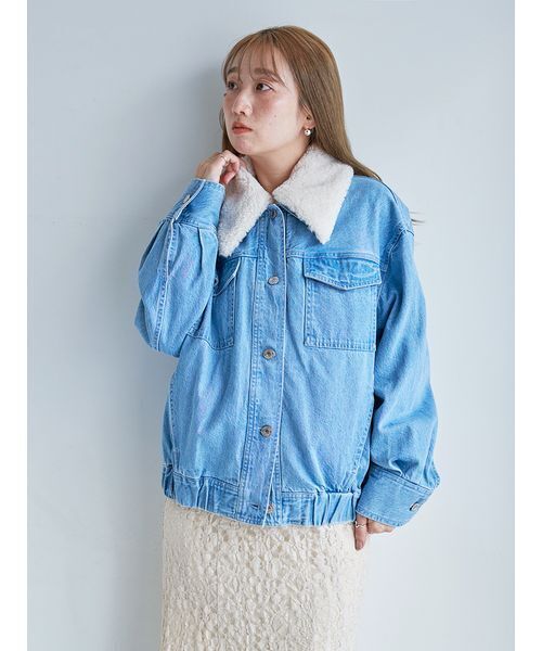 SNIDEL（スナイデル）の「ライナーブルゾン（ブルゾン・レディース・ブラック/ライトブルー/ホワイト・F）」の18枚目の写真