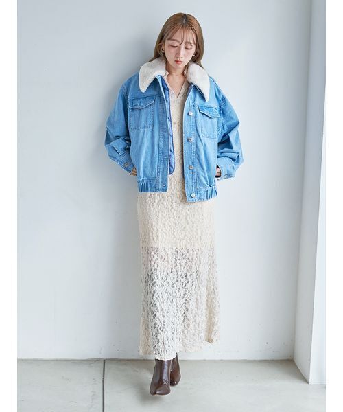 SNIDEL（スナイデル）の「ライナーブルゾン（ブルゾン・レディース・ブラック/ライトブルー/ホワイト・F）」の20枚目の写真