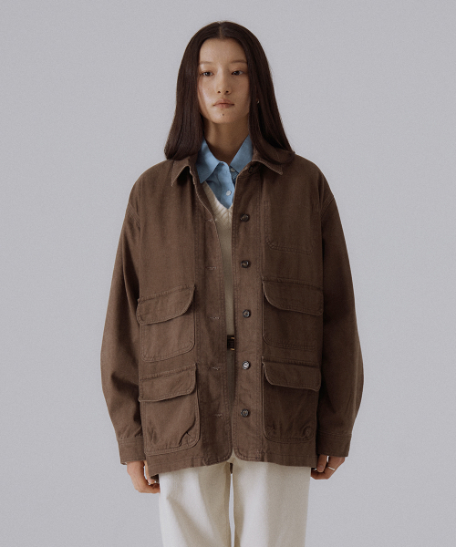 SILN(シルン)の「Urban utility jacket (BROWN)(ミリタリージャケット・レディース・その他・FREE)」の1枚目の写真