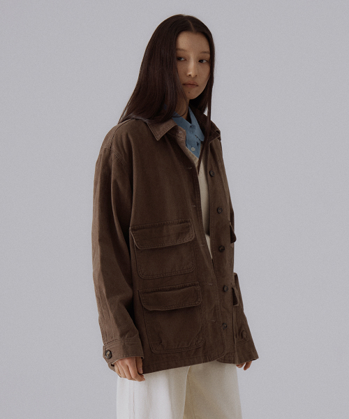 SILN(シルン)の「Urban utility jacket (BROWN)(ミリタリージャケット・レディース・その他・FREE)」の2枚目の写真