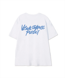 グラフィティロゴ半袖Tシャツホワイトスカイブルー