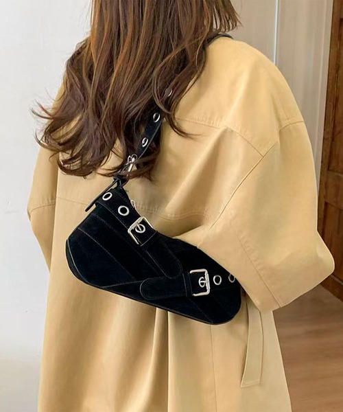 HOOK(フック)の「HOOK for girls 飾りベルトワンショルダーバッグ(トートバッグ・レディース・ブラック/ブラウン/ワインレッド・FREE)」の9枚目の写真