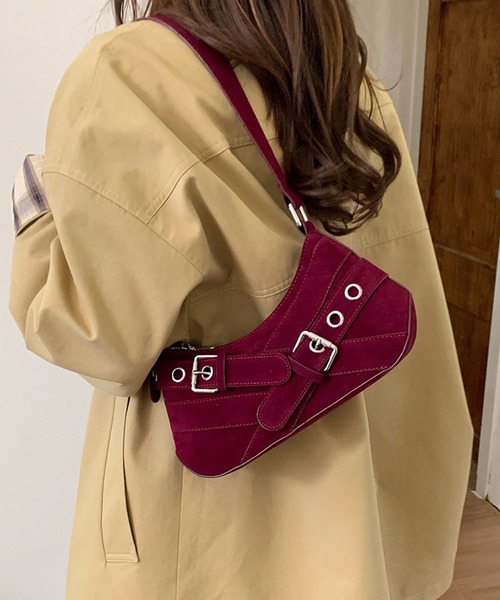 HOOK(フック)の「HOOK for girls 飾りベルトワンショルダーバッグ(トートバッグ・レディース・ブラック/ブラウン/ワインレッド・FREE)」の10枚目の写真
