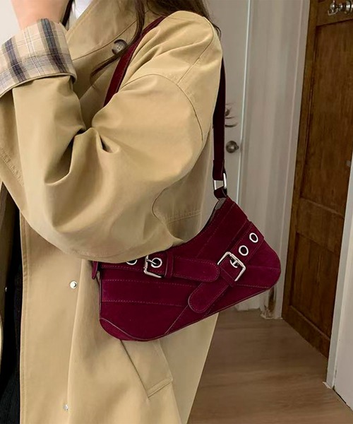 HOOK(フック)の「HOOK for girls 飾りベルトワンショルダーバッグ(トートバッグ・レディース・ブラック/ブラウン/ワインレッド・FREE)」の11枚目の写真