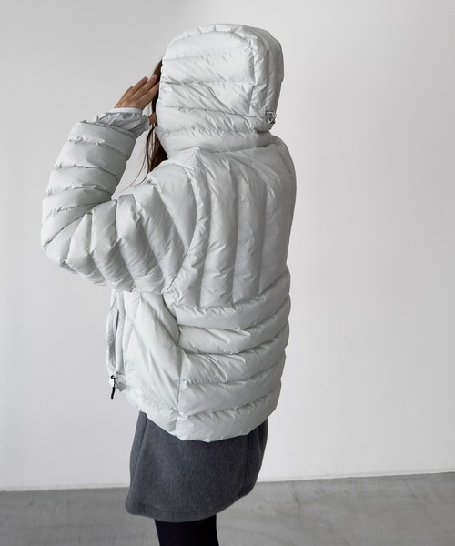 CANAL JEAN（キャナルジーン）の「El mar　アノラックライトウエイトパディング（ダウンジャケット/コート・レディース・ライトグレー/グレー・ONE SIZE）」の6枚目の写真