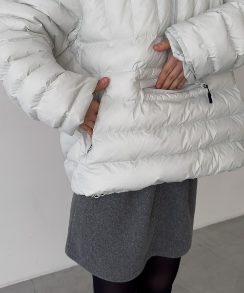 CANAL JEAN（キャナルジーン）の「El mar　アノラックライトウエイトパディング（ダウンジャケット/コート・レディース・ライトグレー/グレー・ONE SIZE）」の12枚目の写真