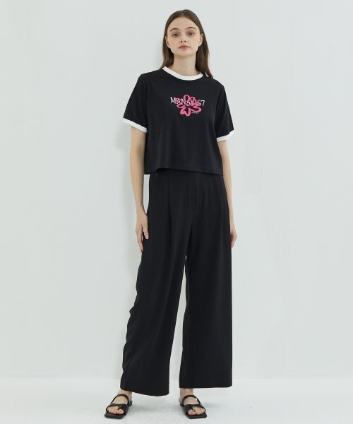 manavis7(マナビスセブン)の「Clover Coloring Line T-shirt Black(Tシャツ/カットソー・レディース・ブラック・FREE)」の2枚目の写真