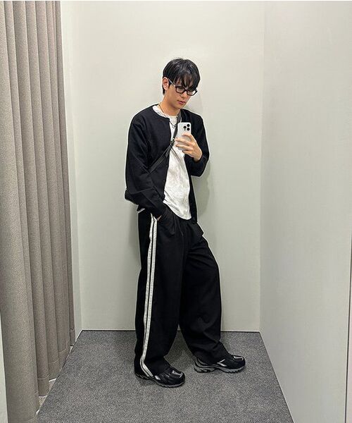 COME（シーオーエムイー）の「[UNISEX] Satin-Trimmed Motorsport Trousers (Black)（その他パンツ・メンズ・その他・1(M)/2(L)）」の7枚目の写真