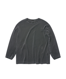 FLATWAVE IN SEOUL（フラットウェーブインソウル）の「Tyde Waffle Pigment Longsleeve T-Shirt Charcoal（Tシャツ/カットソー）」
