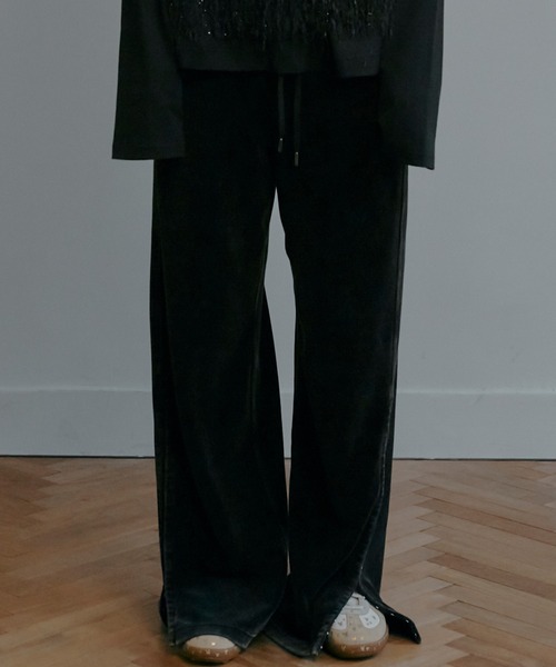 LE CIEL BLEU（ルシェルブルー）の「ブリーチドベロアスウェットパンツ / Bleached Velour Sweatpants（その他パンツ・レディース・ブラック・38/36）」の6枚目の写真