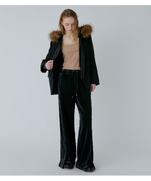 LE CIEL BLEU(ルシェルブルー)の「ブリーチドベロアスウェットパンツ / Bleached Velour Sweatpants(その他パンツ・レディース・ブラック・38/36)」の12枚目の写真