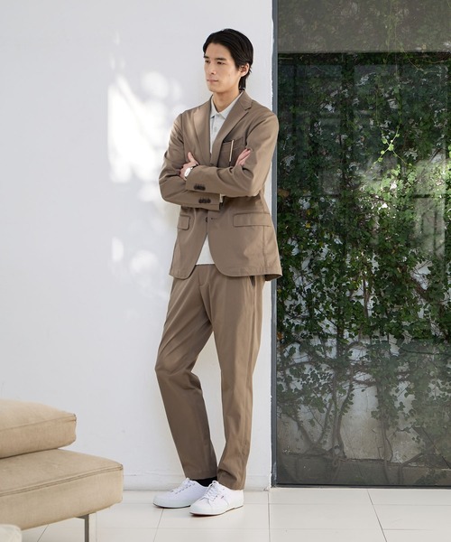 GLOBAL WORK（グローバルワーク）の「モーションテックパンツ/Salon de GW/600873（スラックス・メンズ・オリーブ/グレイッシュベージュ/ネイビー/ダークブラウン・X-LARGE/LARGE/MEDIUM/SMALL）」の14枚目の写真