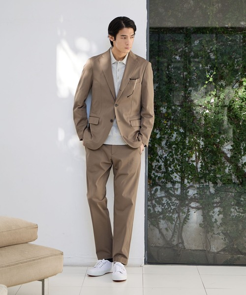 GLOBAL WORK（グローバルワーク）の「モーションテックパンツ/Salon de GW/600873（スラックス・メンズ・オリーブ/グレイッシュベージュ/ネイビー/ダークブラウン・X-LARGE/LARGE/MEDIUM/SMALL）」の15枚目の写真