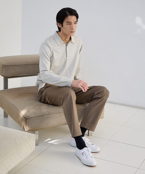 GLOBAL WORK（グローバルワーク）の「モーションテックパンツ/Salon de GW/600873（スラックス・メンズ・オリーブ/グレイッシュベージュ/ネイビー/ダークブラウン・X-LARGE/LARGE/MEDIUM/SMALL）」の20枚目の写真