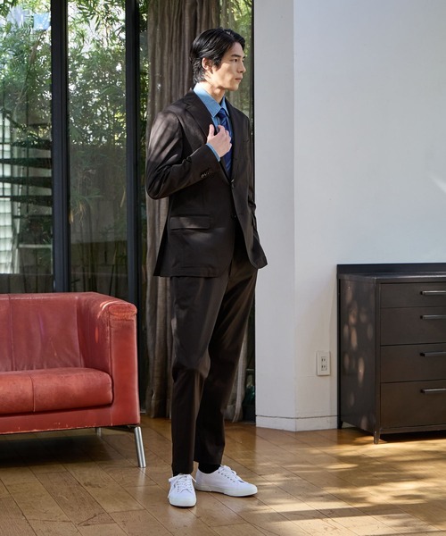 GLOBAL WORK（グローバルワーク）の「モーションテックパンツ/Salon de GW/600873（スラックス・メンズ・オリーブ/グレイッシュベージュ/ネイビー/ダークブラウン・X-LARGE/LARGE/MEDIUM/SMALL）」の6枚目の写真