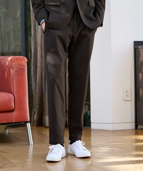 GLOBAL WORK（グローバルワーク）の「モーションテックパンツ/Salon de GW/600873（スラックス・メンズ・オリーブ/グレイッシュベージュ/ネイビー/ダークブラウン・X-LARGE/LARGE/MEDIUM/SMALL）」の10枚目の写真