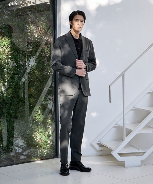 GLOBAL WORK（グローバルワーク）の「モーションテックパンツ/Salon de GW/600873（スラックス・メンズ・オリーブ/グレイッシュベージュ/ネイビー/ダークブラウン・X-LARGE/LARGE/MEDIUM/SMALL）」の21枚目の写真