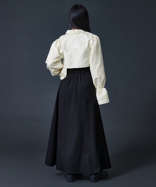 Ellno de Mavie（エルノデメヴィ）の「チャイナジャガードボレロ（カーディガン/ボレロ・レディース・ブラック/アイボリー・FREE）」の3枚目の写真