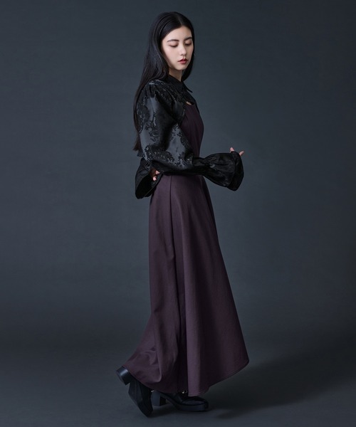 Ellno de Mavie（エルノデメヴィ）の「チャイナジャガードボレロ（カーディガン/ボレロ・レディース・ブラック/アイボリー・FREE）」の19枚目の写真