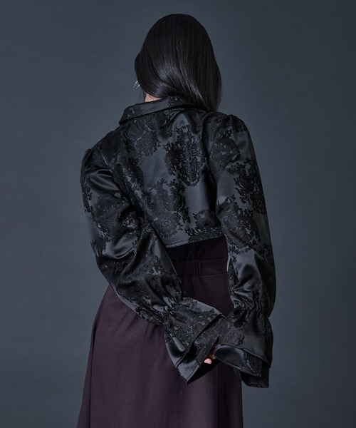 Ellno de Mavie（エルノデメヴィ）の「チャイナジャガードボレロ（カーディガン/ボレロ・レディース・ブラック/アイボリー・FREE）」の14枚目の写真