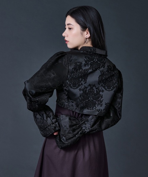 Ellno de Mavie（エルノデメヴィ）の「チャイナジャガードボレロ（カーディガン/ボレロ・レディース・ブラック/アイボリー・FREE）」の13枚目の写真