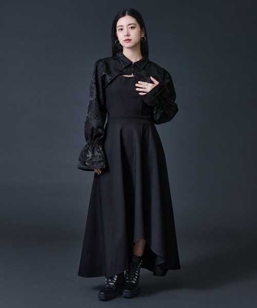 Ellno de Mavie（エルノデメヴィ）の「チャイナジャガードボレロ（カーディガン/ボレロ・レディース・ブラック/アイボリー・FREE）」の21枚目の写真