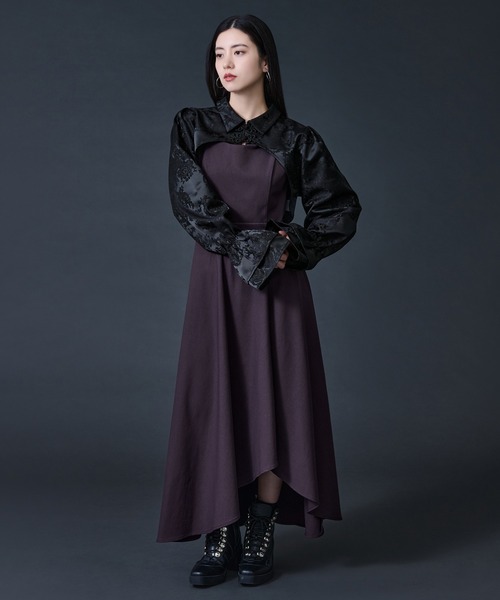 Ellno de Mavie（エルノデメヴィ）の「チャイナジャガードボレロ（カーディガン/ボレロ・レディース・ブラック/アイボリー・FREE）」の16枚目の写真