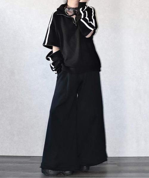 Ellno Loset（エルノロゼット）の「【Ryoooコラボ】ジップアームトラックハーフジップニット（ニット/セーター・メンズ・ブラック/ブルー・MEDIUM/SMALL/LARGE）」の16枚目の写真