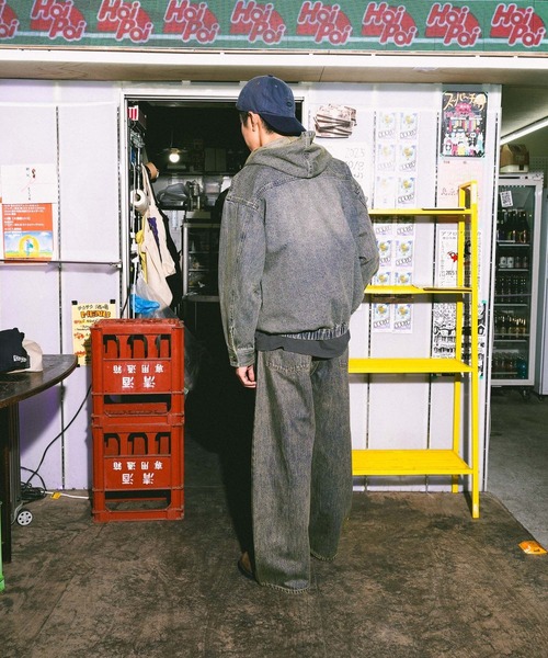 niko and...（ニコアンド）の「デニムハーフジップフーディ DENIM HALF-ZIP HOODIE [niko and ...JEANS]（パーカー・メンズ・アクア/チャコール・LARGE/MEDIUM）」の10枚目の写真