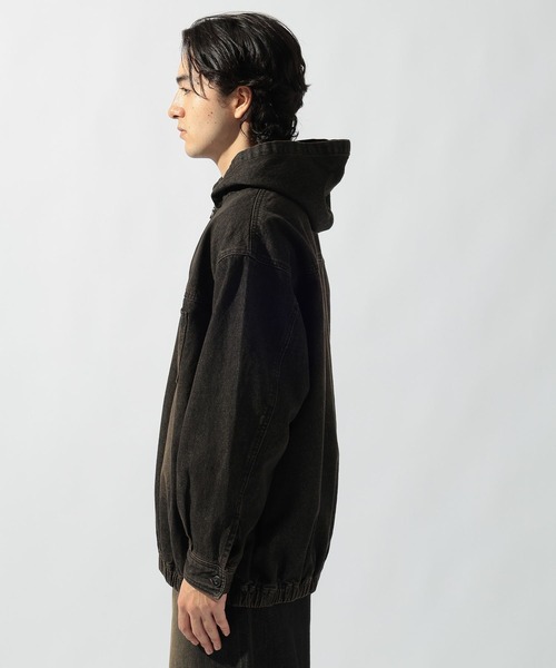 niko and...（ニコアンド）の「デニムハーフジップフーディ DENIM HALF-ZIP HOODIE [niko and ...JEANS]（パーカー・メンズ・アクア/チャコール・LARGE/MEDIUM）」の22枚目の写真