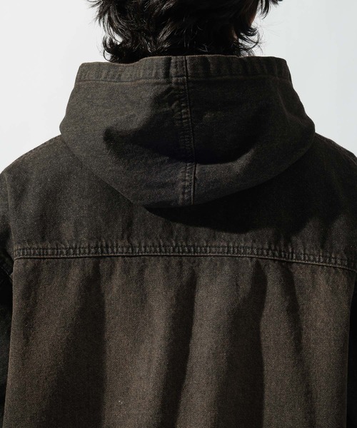 デニムハーフジップフーディ DENIM HALF-ZIP HOODIE [niko and