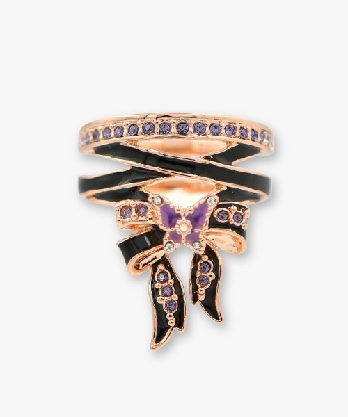 ANNA SUI(アナスイ)の「リボンモチーフ リング(リング・レディース・ブラック・L/M/LL)」の1枚目の写真