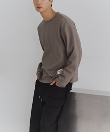 ワッフルタグロングスリーブTシャツ_Khaki