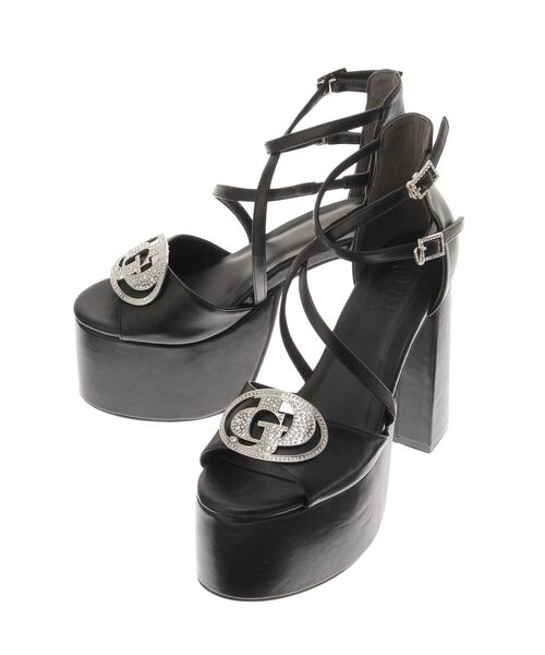 GYDA（ジェイダ）の「GD bijou MOLDベルトサンダル（サンダル・レディース・ブラック/オフホワイト・LARGE/MEDIUM/SMALL）」の4枚目の写真