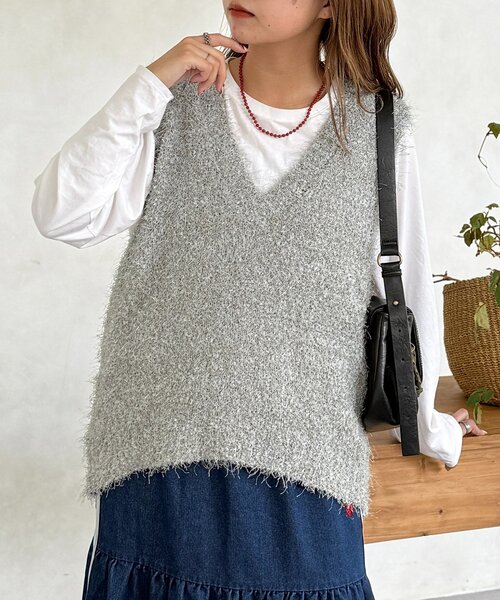 フラッグヤーンミドルベスト（ニット/セーター）｜CPCM（シーピー