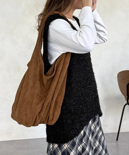 CPCM（シーピーシーエム）の「フラッグヤーンミドルベスト（ニット/セーター・レディース・アイボリー/ブラック/グレー/ベージュ・FREE）」の16枚目の写真