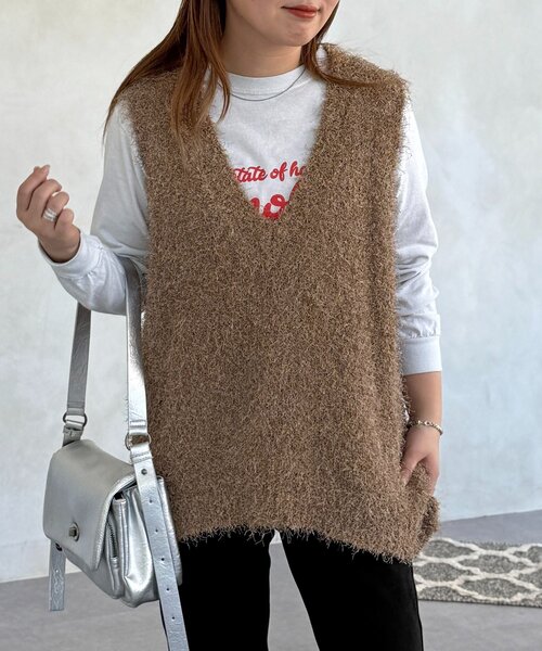 フラッグヤーンミドルベスト（ニット/セーター）｜CPCM（シーピー