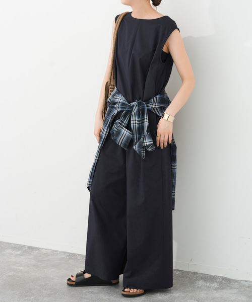 Spick & Span（スピックアンドスパン）の「スリーブレスオールインワン（つなぎ/オールインワン・レディース・チャコールグレー・38）」の14枚目の写真