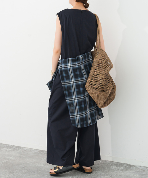 Spick & Span（スピックアンドスパン）の「スリーブレスオールインワン（つなぎ/オールインワン・レディース・チャコールグレー・38）」の15枚目の写真