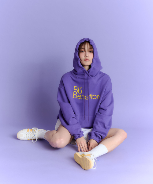 Bb' BENETTON(ビーフラットベネトン)の「ビビタイポフード(PurPle)(パーカー・レディース・その他・L/M)」の4枚目の写真