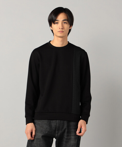 COMME CA MEN(コムサメン)の「柄切り替えデザイン ロングスリーブ(Tシャツ/カットソー・メンズ・ブラック/チャコールグレー/ホワイト・M/L)」の2枚目の写真