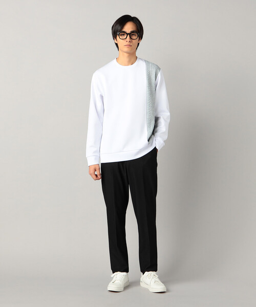 COMME CA MEN(コムサメン)の「柄切り替えデザイン ロングスリーブ(Tシャツ/カットソー・メンズ・ブラック/チャコールグレー/ホワイト・M/L)」の22枚目の写真