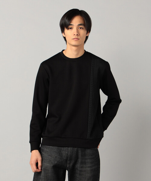 COMME CA MEN(コムサメン)の「柄切り替えデザイン ロングスリーブ(Tシャツ/カットソー・メンズ・ブラック/チャコールグレー/ホワイト・M/L)」の4枚目の写真