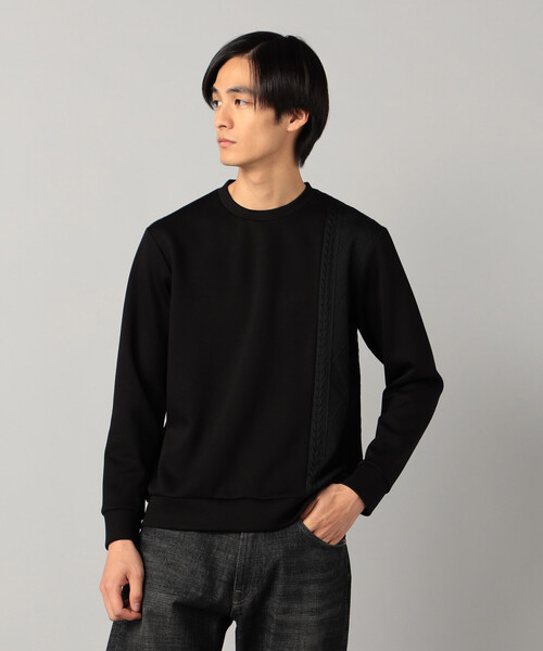 COMME CA MEN(コムサメン)の「柄切り替えデザイン ロングスリーブ(Tシャツ/カットソー・メンズ・ブラック/チャコールグレー/ホワイト・M/L)」の5枚目の写真