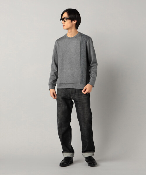 COMME CA MEN(コムサメン)の「柄切り替えデザイン ロングスリーブ(Tシャツ/カットソー・メンズ・ブラック/チャコールグレー/ホワイト・M/L)」の7枚目の写真