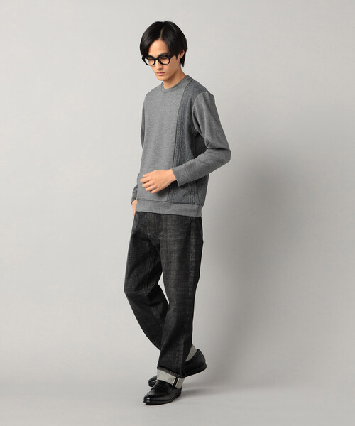 COMME CA MEN(コムサメン)の「柄切り替えデザイン ロングスリーブ(Tシャツ/カットソー・メンズ・ブラック/チャコールグレー/ホワイト・M/L)」の8枚目の写真